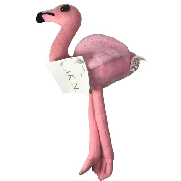 Pink Flip the Flamingo Bean Bag Plush by Dakin Huggables With Original Tags - Picture 6 of 10